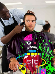 Stylecraft Radioactive Black Barber & Stylist Cape