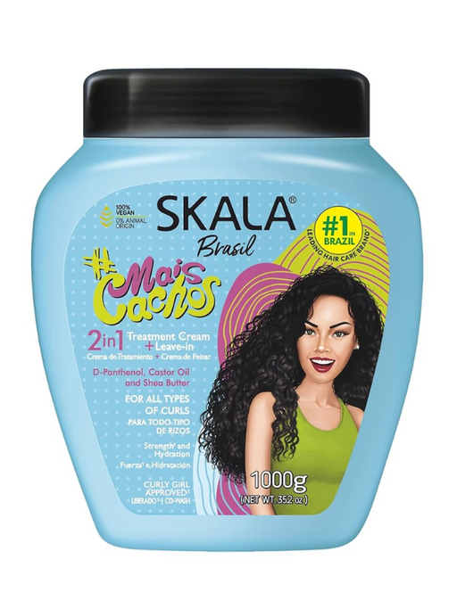 Skala Brasil hair care product jar with a woman's face on the label