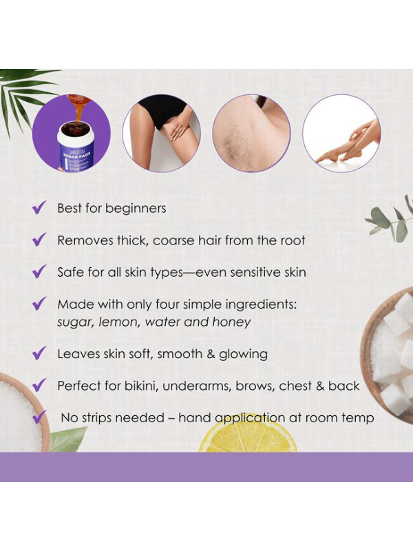 Product packaging with text and images of a jar, skin, and ingredients on a white background.