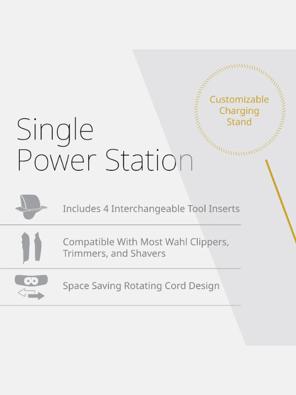Wahl Professional Single Power Station – Customizable Charging