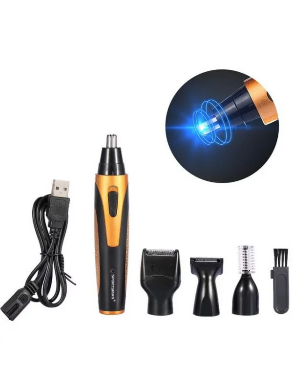 SPORTSMAN Nose Trimmer 4 in 1 Rechargeable