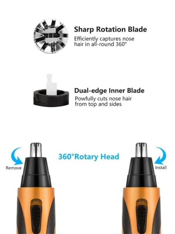 SPORTSMAN Nose Trimmer 4 in 1 Rechargeable