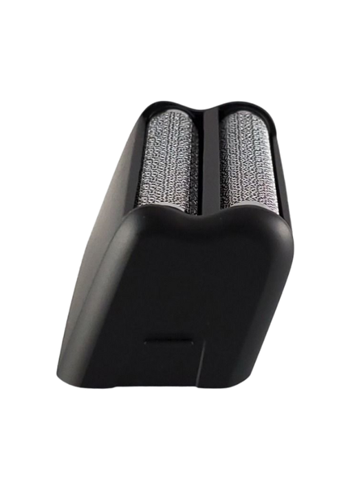 Black and gray hair removal device on a white background