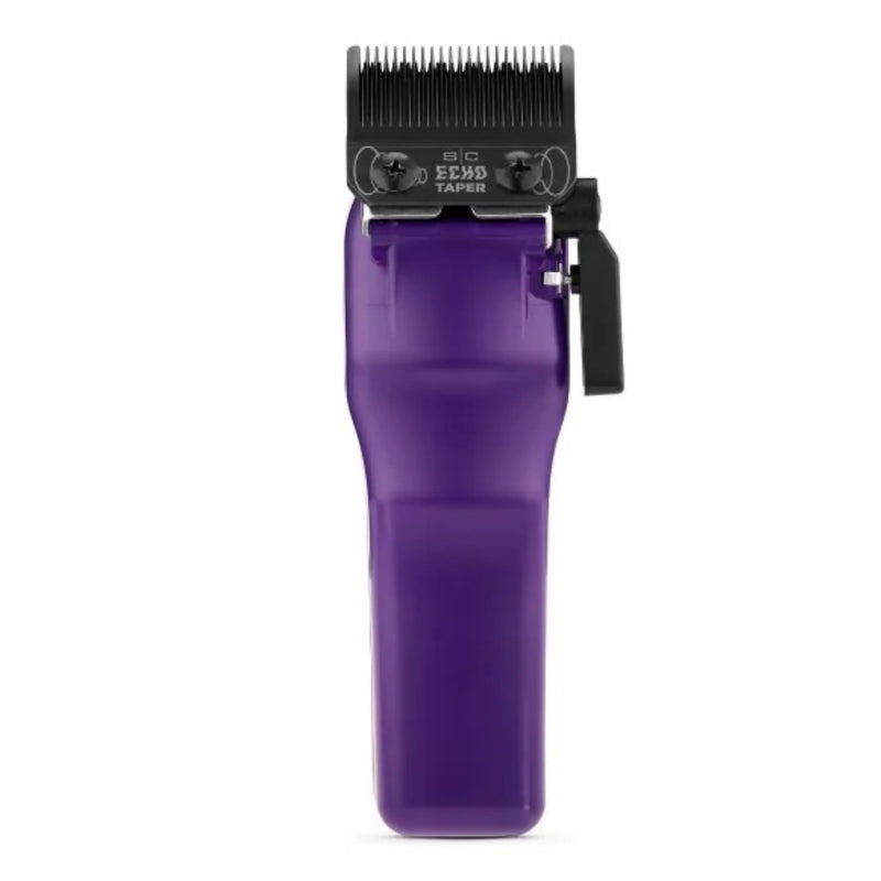 Purple hair clipper on a white background