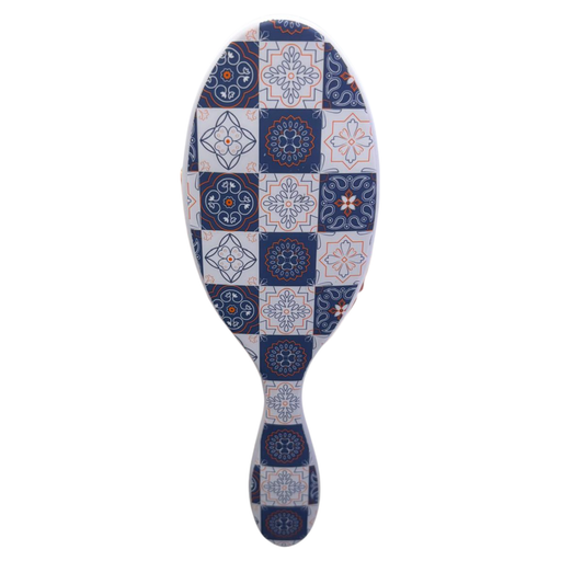 Patterned hairbrush on a white background