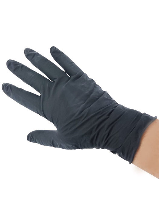 Black glove on a white background
