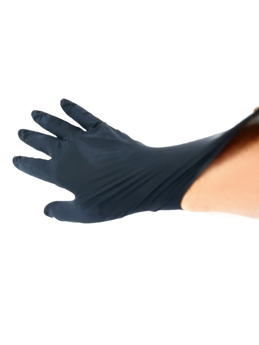 Black glove on a white background