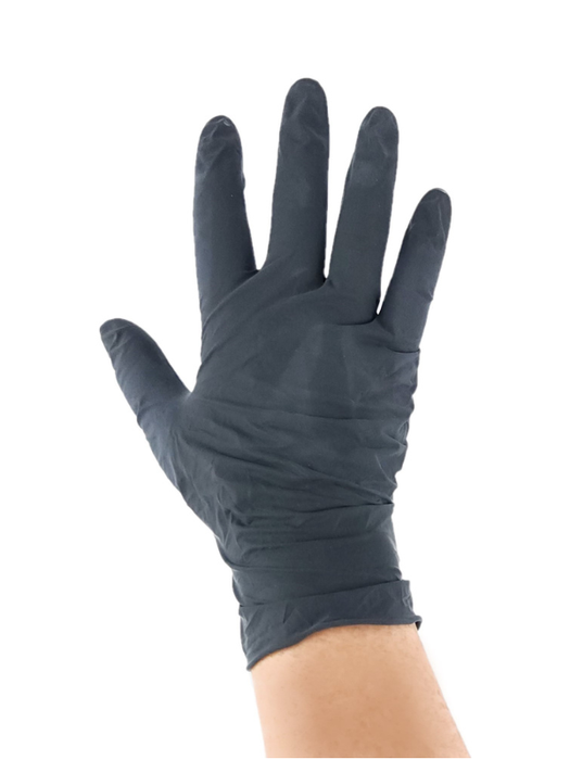 Black glove on a white background