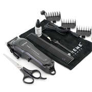 Supreme trimmer hair clipper labeled 'Supreme' with accessories on a white background