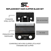 Supreme trimmer hair clipper black replacement blade 