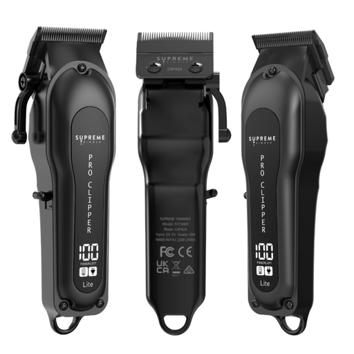 Supreme trimmer hair clippers labeled 'Supreme' on a white background
