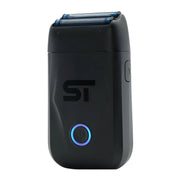 Supreme Trimmer Black shaver with blue power indicator on a white background