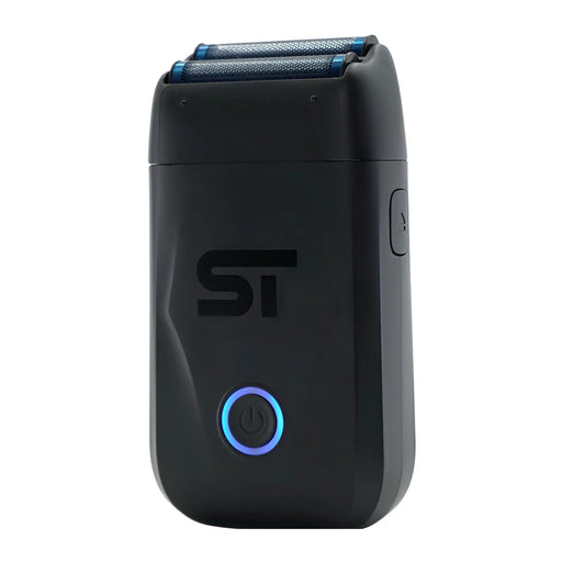 Supreme Trimmer Black shaver with blue power indicator on a white background
