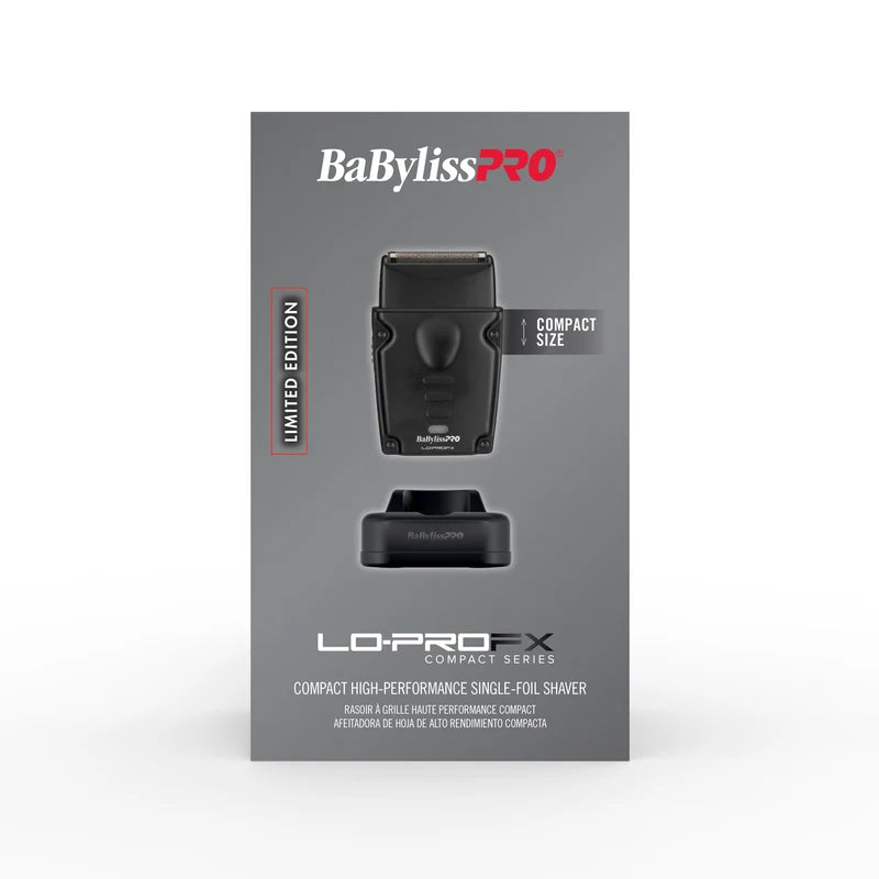 BaBylissPRO® LO-PROFX Compact High-Performance Single-Foil Shaver (Black)