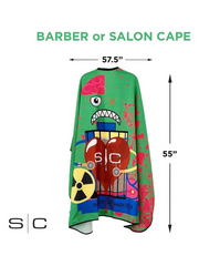 Stylecraft Radioactive Green Barber & Stylist Cape