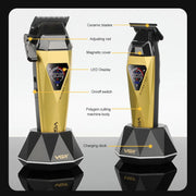 VGR Hair clipper & trimmer with labeled parts on a white background