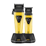 Yellow and black VGR hair clipper & trimmer set on a white background
