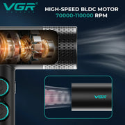 High Speed BLDC motor blowing on a blue background