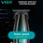 VGR ceramic and dlc coated blade on a black background 