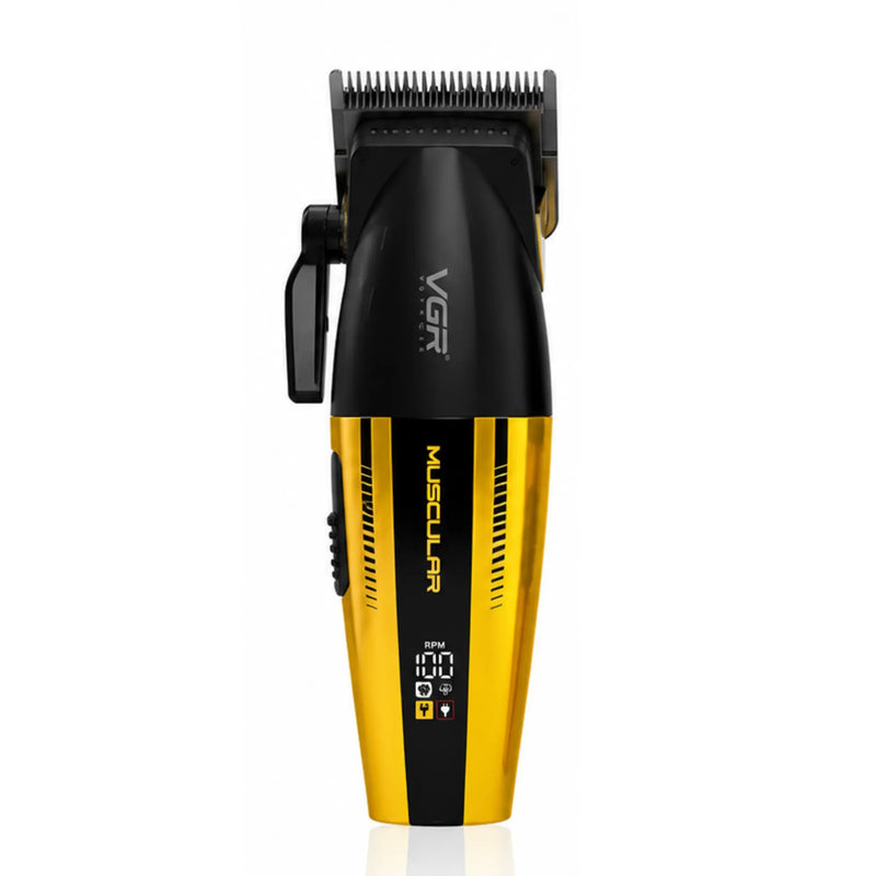 VGR yellow and black hair clipper on a white background