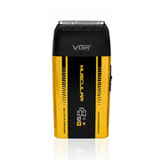 VGR yellow and black foil shaver on a white background