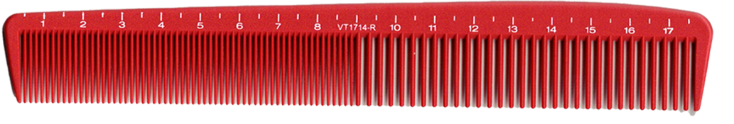 Vincent Ceramic All Purpose Comb 7 1/4" Red #VT1714R