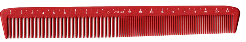 Vincent Ceramic Cutting Comb 8 1/2" Red #VT1716R