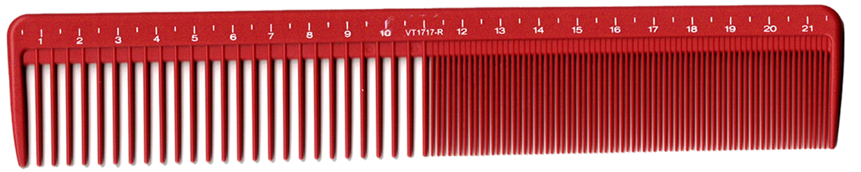 Vincent Ceramic Marceling Comb 8 3/4" Red #VT1717R