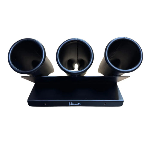 A three piece clipper holder assembly with a rectangular mounting base shown against a plain white background.