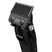 Black X-Strim Professional cut crunch clipper with a textured cutting blade, shown on a solid white background.