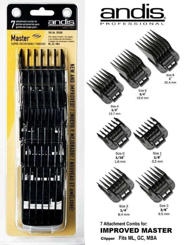 andis attachment comb set - 01380
