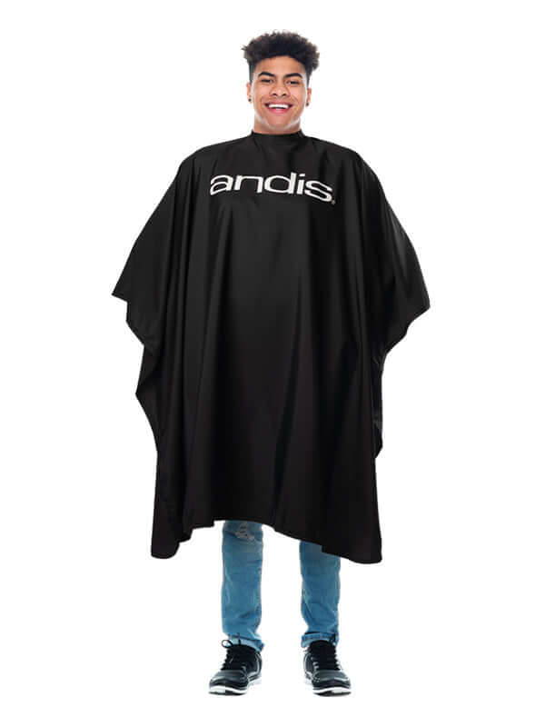 andis barber cape black