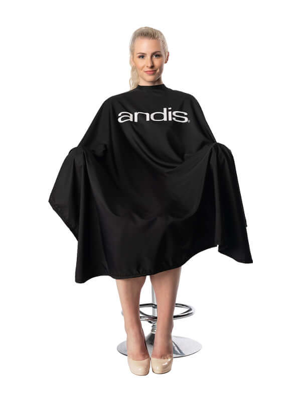 andis barber cape black