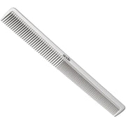 A white plastic hair comb with fine teeth, shown diagonally on a plain white background. The brand name 'BIC' is printed in black on the handle.