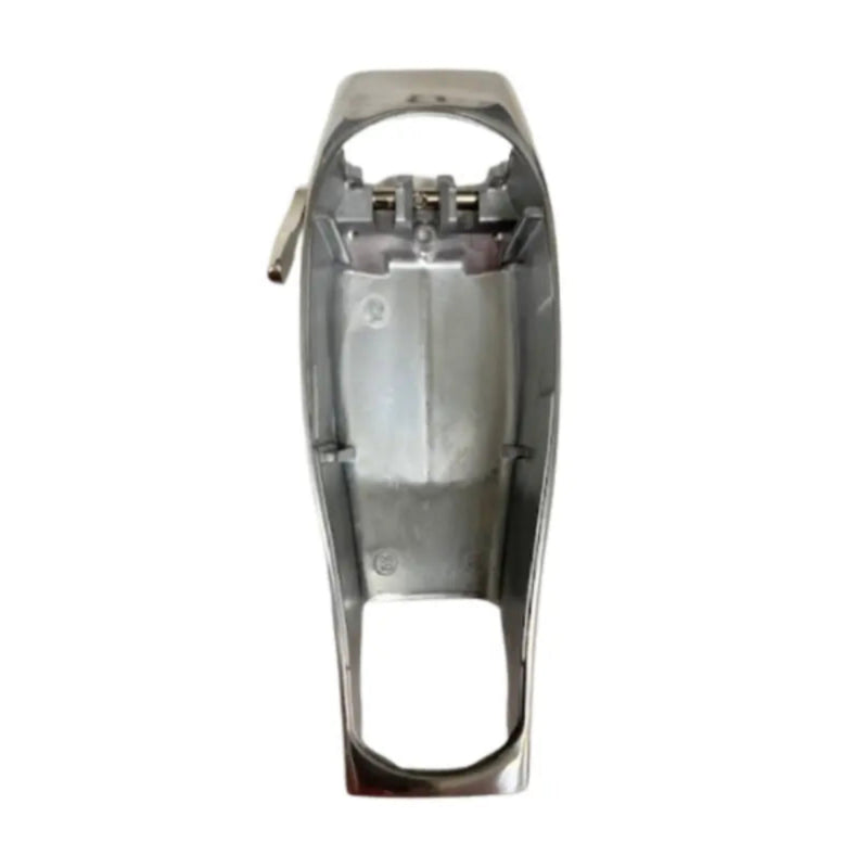 A metallic silver door handle pull trim piece with a polished chrome finish, shown against a plain white background.