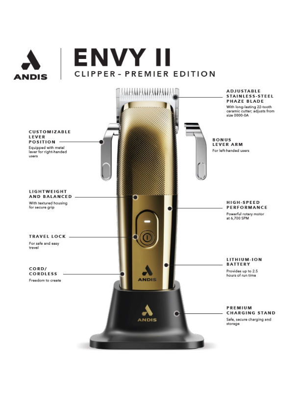Andis Premier Edition Envy II Clipper #561566 — Vip Barber Supply