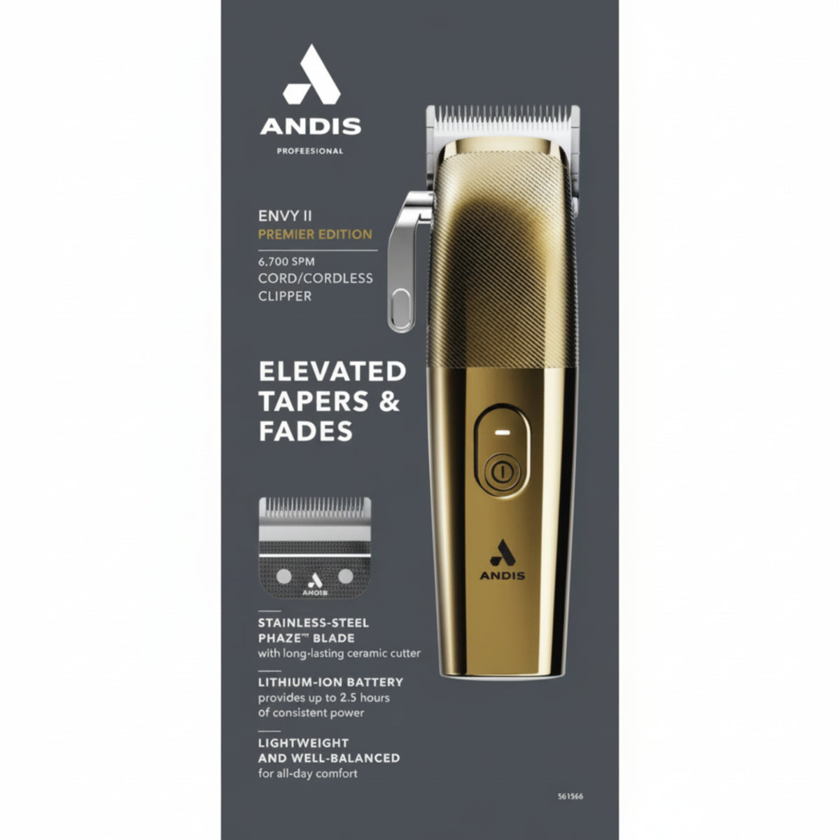 Andis Premier Edition Envy II Clipper #561566 — Vip Barber Supply
