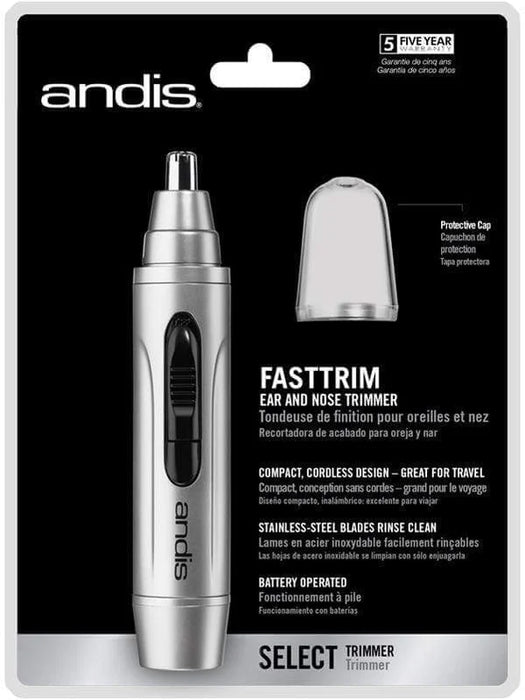 andis fasttrim personal ear and nose trimmer silver