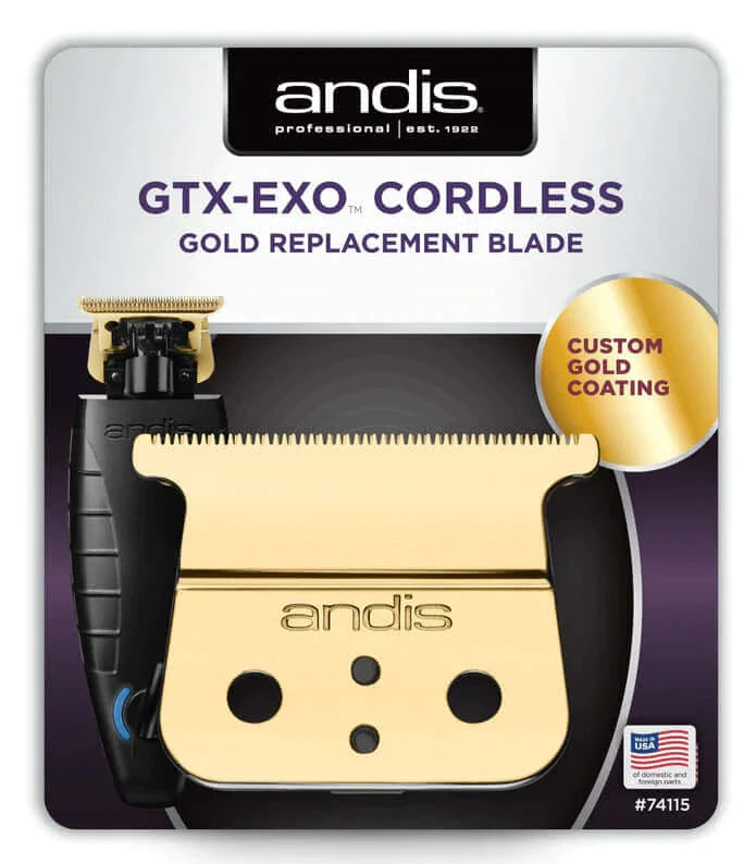 Andis GTX-EXO Cordless Gold Shallow Tooth Trimmer Blade #74115