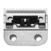 Metallic clipper blade on a white background