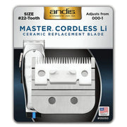 andis master cordless li adjustable ceramic replacement blade