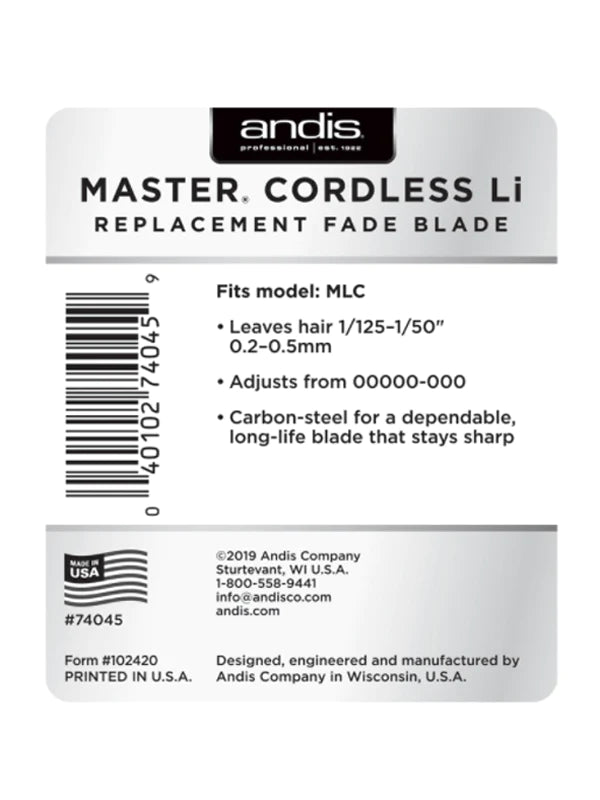 andis master cordless li replacement blade