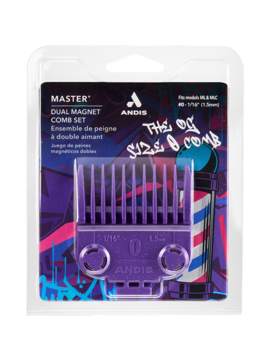 andis master dual magnetic attachment comb purple
