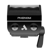 Black hair trimmer with 'PHENOM' branding on a white background