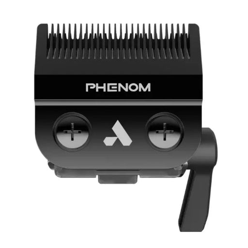 Black hair trimmer with 'PHENOM' branding on a white background