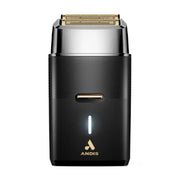 A black and silver electric shaver with gold accents, including the trimmer head and the ANDIS logo, shown against a plain white background.