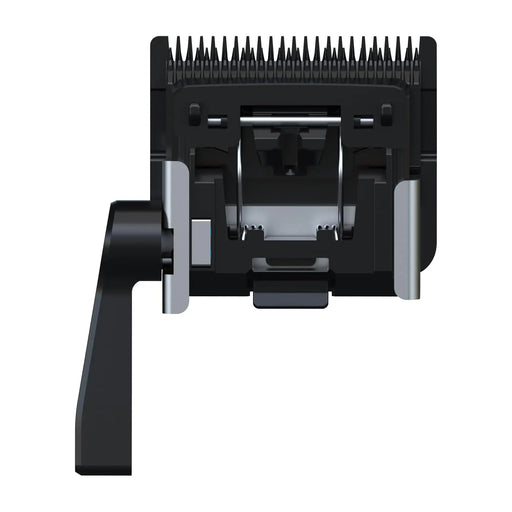Back view of Andis Recon AMP'D clipper blade mounting system and taper lever