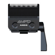 Front view of Andis Recon AMP'D adjustable clipper blade with taper lever