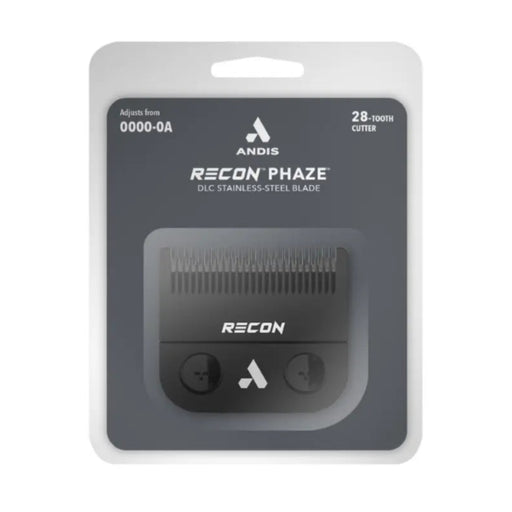 Andis Recon Phaze blade packaging with branding and product details.