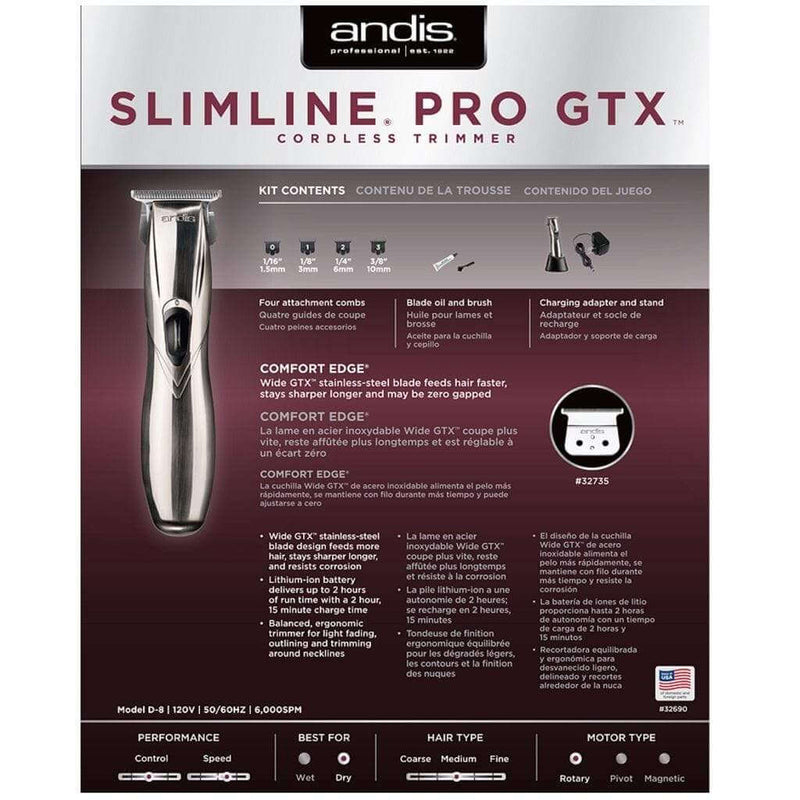 andis slimline pro gtx trimmer